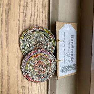 Handmade Multicolor Spiral Earrings